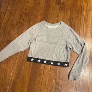 Katie J Top with Star hen Gray Size Large